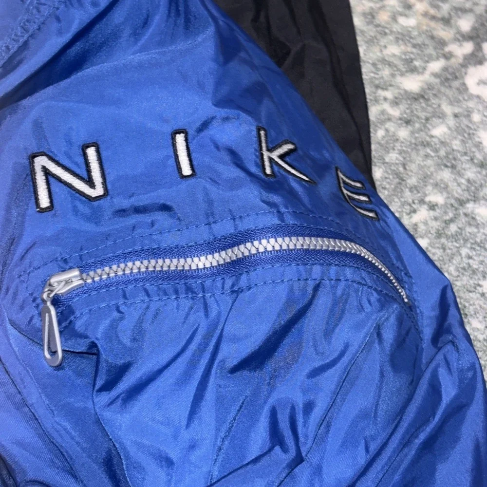 vintage Y2K white tag Nike Color Block Track Suit Womens L12-14 Royal Blue EUC